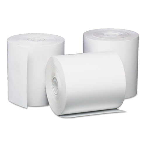 DIRECT THERMAL PRINTING PAPER ROLLS, 0.45" CORE, 3.13" X 110 FT, WHITE, 50/CARTON