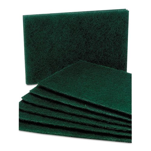 7920007535242, SKILCRAFT, Light Cleaning Scouring Pad, 6 x 9.25, Green, 10/Pack