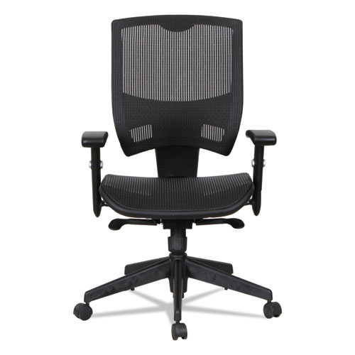 ALERA EPOCH SERIES SUSPENSION MESH MULTIFUNCTION CHAIR, SUPPORTS UP TO 275 LBS, BLACK SEAT/BLACK BACK, BLACK BASE