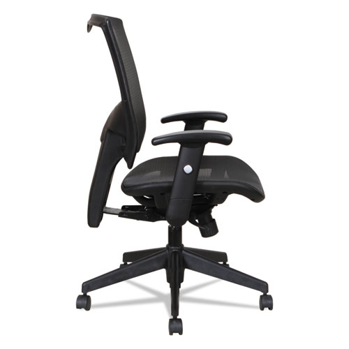 Image of Alera Epoch Series Suspension Mesh Multifunction Chair, Supports Up to 275 lb, 16.25" to 21.06" Seat Height, Black