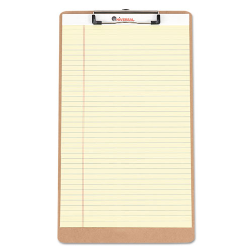 Image of Universal® Hardboard Clipboard With Low-Profile Clip, 0.5" Clip Capacity, Holds 8.5 X 14 Sheets, Brown, 3/Pack