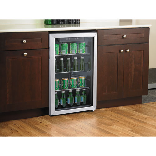 3.2 Cu. Ft. Beverage Cooler, Stainless Steel/Black