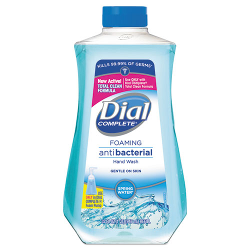 Dial® Antibacterial Foaming Hand Wash Spring Water Scent, 32 oz Bottle, 6/Carton