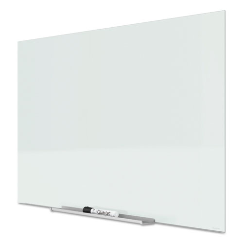 InvisaMount Magnetic Glass Marker Board, 39 x 22, White Surface