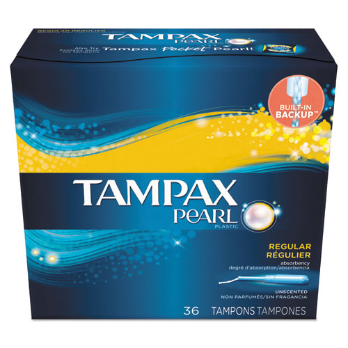 Pearl Tampons, Regular, 36/Box, 12 Box/Carton