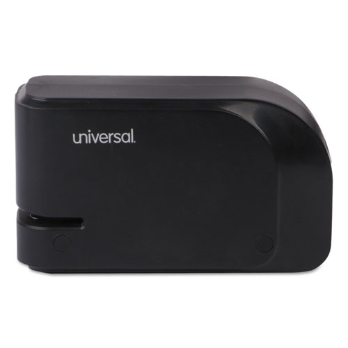 Image of Universal® Half-Strip Electric Stapler With Staple Channel Release Button, 20-Sheet Capacity, Black