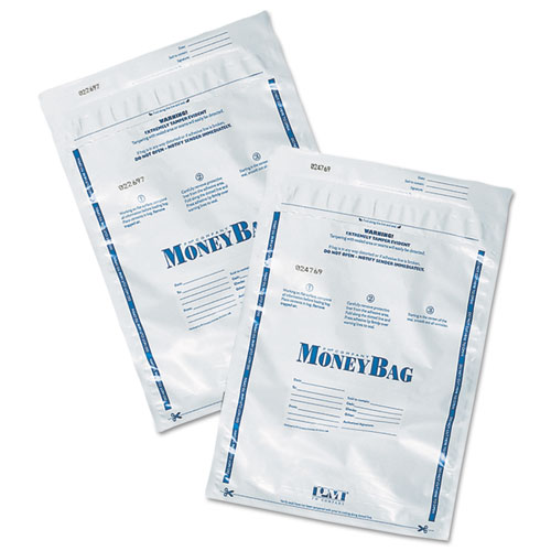 SecurIT® Tamper-Evident Deposit Bag, Plastic, 9 x 12, White, 100/Pack