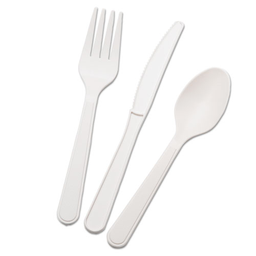 7360015643560,SKILCRAFT,  Biobased Cutlery Set with Knife, Spoon, Fork, 400 Sets/Box
