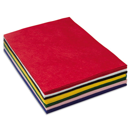 Chenille Kraft® One Pound Felt Sheet Pack, Rectangular, 9 x 12, Assorted Colors