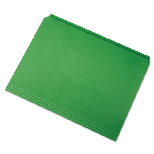 7530013649505 SKILCRAFT Straight Cut File Folder, Straight Tabs, Letter Size, Green, 100/Box