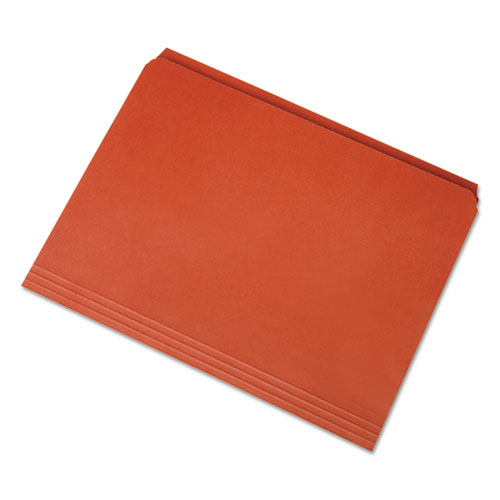 7530013649506 SKILCRAFT Straight Cut File Folder, Straight Tabs, Letter Size, Orange, 100/Box
