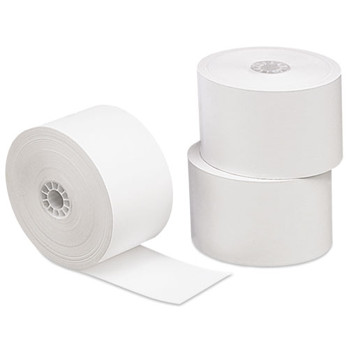 DIRECT THERMAL PRINTING PAPER ROLLS, 0.45" CORE, 1.75" X 230 FT, WHITE, 50/CARTON