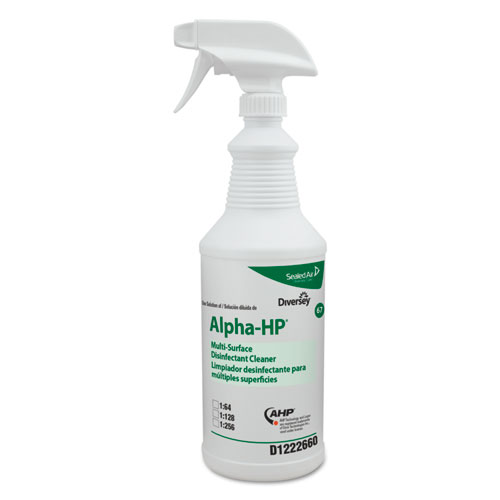 Alpha-Hp Multi-Surface Disinfectant Cleaner Spray Bottle, 32 Oz, 12/carton
