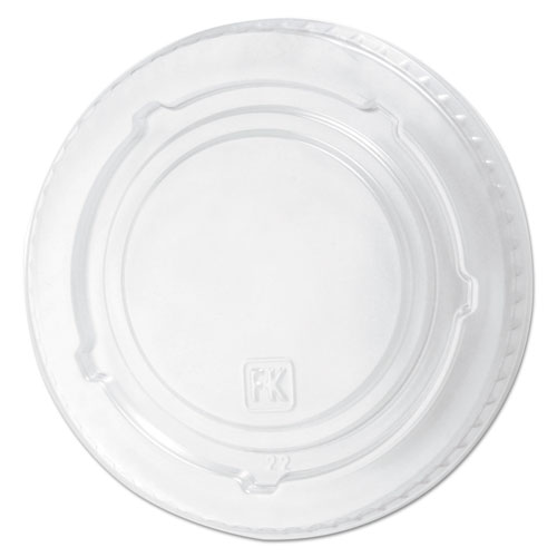 Kal-Clear/Nexclear Drink Cup Lids, Flat Lid with No Slot, Fits 12 to 20 oz Cold Cups, Clear, 1,000/Carton