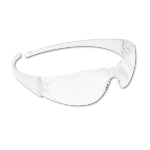 Image of Checkmate Wraparound Safety Glasses, CLR Polycarbonate Frame, Coated Clear Lens, 12/Box