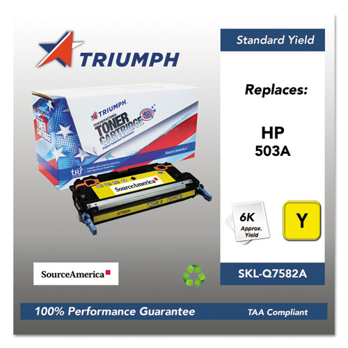 751000NSH0304 REMANUFACTURED Q7582A (503A) TONER, 6000 PAGE-YIELD, YELLOW