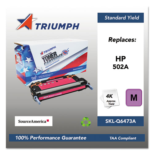 751000NSH0298 REMANUFACTURED Q6473A (502A) TONER, 4000 PAGE-YIELD, MAGENTA