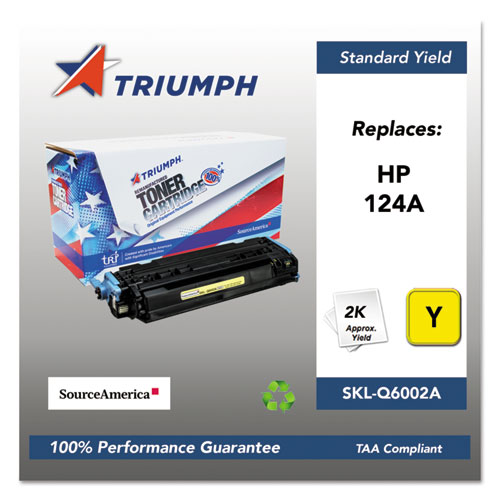 751000NSH0293 REMANUFACTURED Q6002A (124A) TONER, 2000 PAGE-YIELD, YELLOW