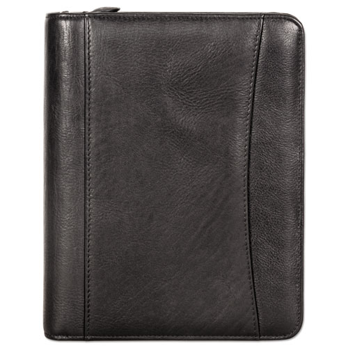 FranklinCovey® Nappa Leather Ring Bound Organizer w/Zipper, 8 x 10, Black