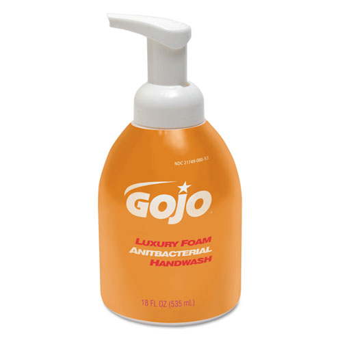 Luxury Foam Antibacterial Handwash, Orange Blossom, 535 mL Bottle, 4/Carton