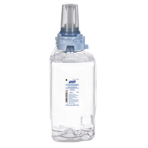 Image of Advanced Hand Sanitizer Green Certified Foam Refill, For ADX-12 Dispensers, 1,200 mL, Fragrance-Free, 3/Carton