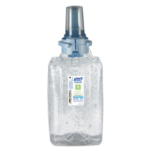 Image of Advanced Hand Sanitizer Green Certified Gel Refill, For ADX-12 Dispensers, 1,200 mL, Fragrance-Free, 3/Carton