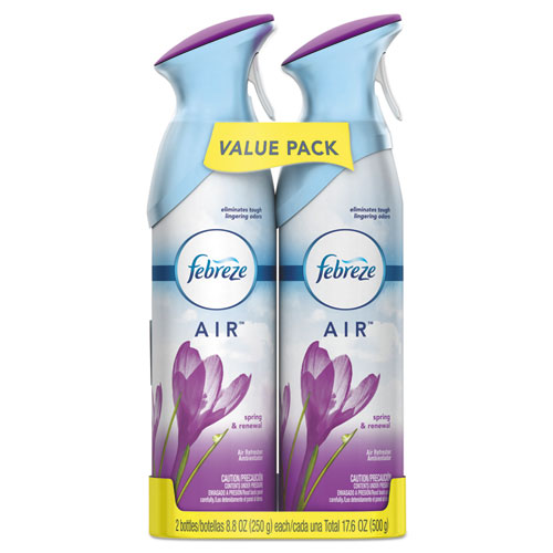 Febreze® AIR, Spring & Renewal, 8.8 oz Aerosol, 2/Pack, 6 Pack/Carton