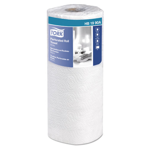 Image of Universal Perforated Kitchen Towel Roll, 2-Ply, 11 x 9, White, 84/Roll, 30 Rolls/Carton