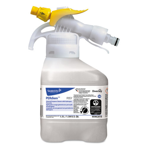 Perdiem Concentrated Gen Purpose Cleaner W/hydrogen Peroxide,1.5l Bottle,2/ct