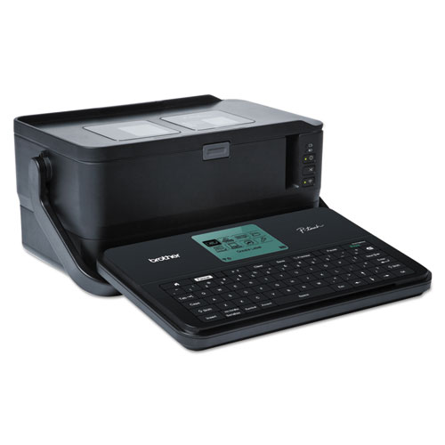 Image of PT-D800W Commercial/Lite Industrial Portable Label Maker, 60 mm/s Print Speed, 12.25 x 7.5 x 6.12
