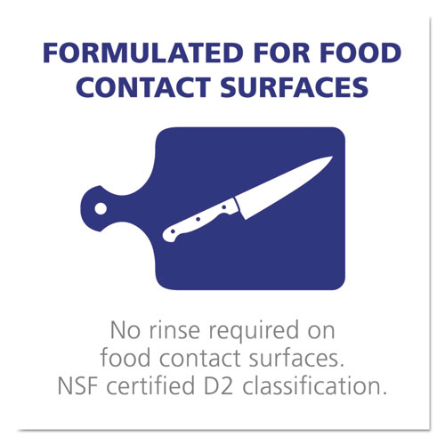 Image of Foodservice Surface Sanitizer, Fragrance Free, 1 gal Bottle, 4/Carton
