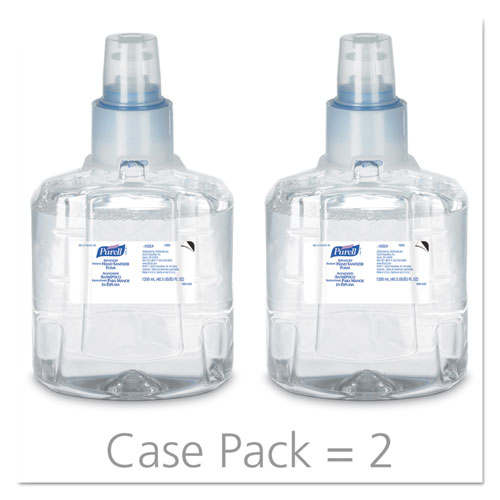 Advanced Hand Sanitizer Foam, For LTX-12 Dispensers, 1,200 mL Refill, Fragrance-Free, 2/Carton