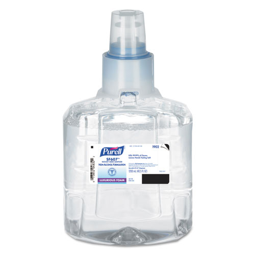 Image of SF607 Instant Foam Hand Sanitizer, 1,200 mL Refill, Fragrance-Free, 2/Carton