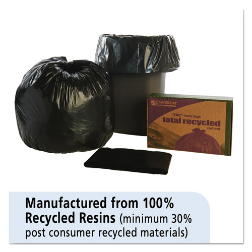8105013862323, SKILCRAFT Recycled Content Trash Can Liners, 33 gal, 1.5 mil, 33" x 40", Black/Brown, 100/Box