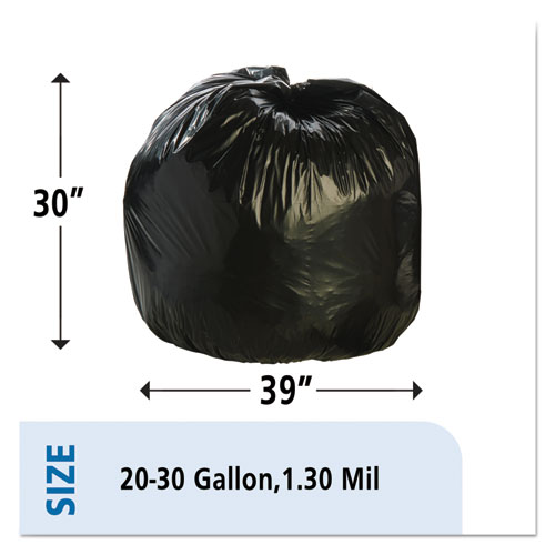 8105013862290, SKILCRAFT Recycled Content Trash Can Liners, 30 gal, 1.3 mil, 30" x 39", Black/Brown, 100/Carton