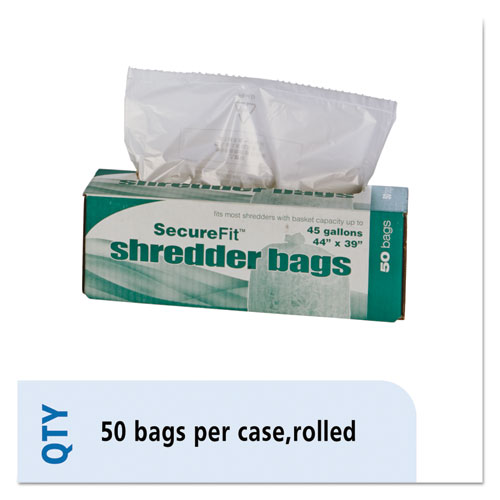 8105015574974, Heavy-Duty Shredder Bags, 45 gal Capacity, 50/BX
