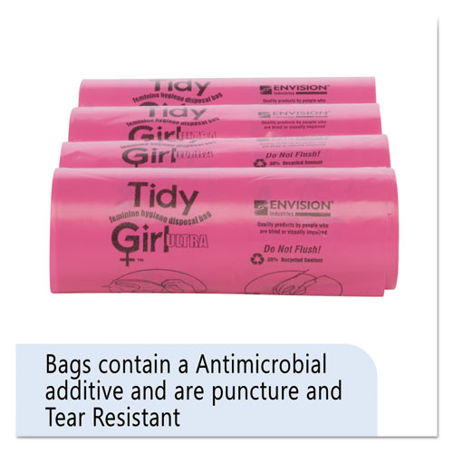 Tidy Girl™ Feminine Hygiene Sanitary Disposal Bags, 4" x 10", Natural, 600/Carton