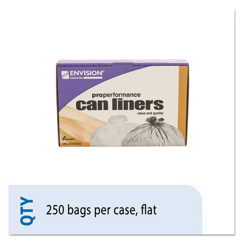 8105015171353, SKILCRAFT Low Density Trash Can Liners, 33 gal, 0.8 mil, 33" x 39", Clear, 250/Box