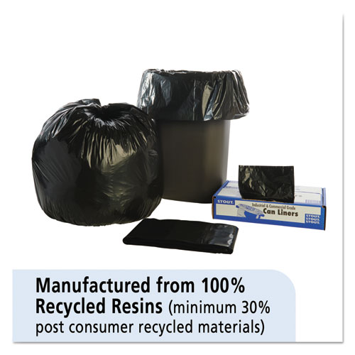 Image of Stout® By Envision™ Total Recycled Content Plastic Trash Bags, 30 Gal, 1.3 Mil, 30" X 39", Brown/Black, 100/Carton
