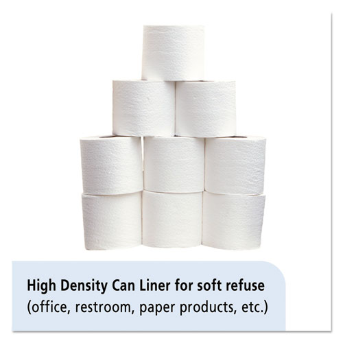 8105015574972, SKILCRAFT High Density (HDPE) Coreless Roll Can Liners, 30 gal, 10 microns, 30" x 37", Natural, 500/Box