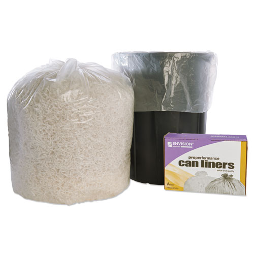 8105015574984, SKILCRAFT High Density (HDPE) Coreless Roll Can Liners, 45 gal, 12 microns, 40" x 48", Natural, 250/Box