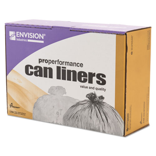 SKILCRAFT High Density (HDPE) Coreless Roll Can Liners--Natural, 10 gal, 8 microns, 24" x 24", Natural, 1,000/Box