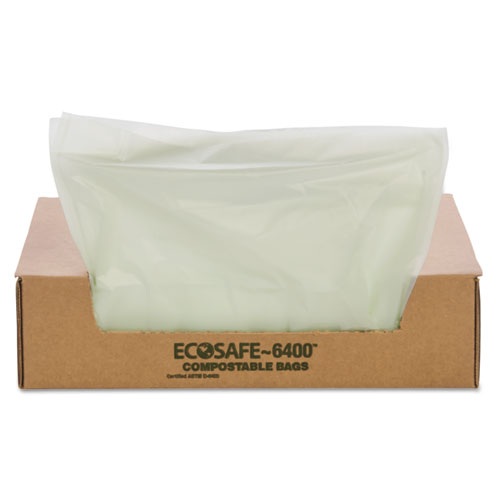 Image of Stout® By Envision™ Ecosafe-6400 Bags, 48 Gal, 0.85 Mil, 42" X 48", Green, 40/Box