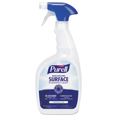 Healthcare Surface Disinfectant, Fragrance Free, 32 Oz Spray Bottle