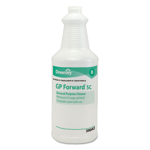 Diversey™ GP Forward Super Concentrated General Purpose Cleaner Capped Bottle, 32oz,12/CT