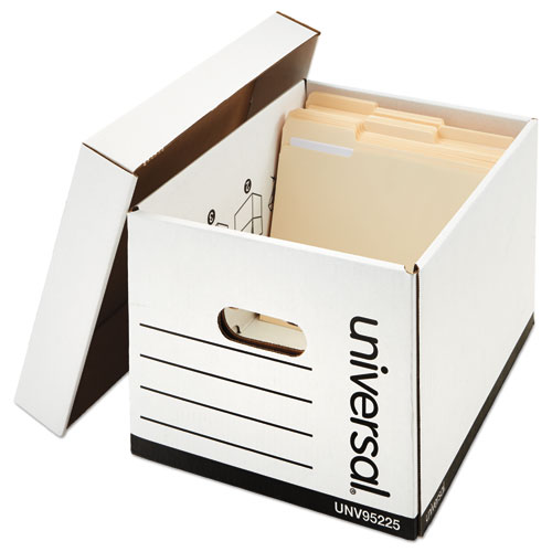 Image of Professional-Grade Heavy-Duty Storage Boxes, Letter/Legal Files, White, 12/Carton