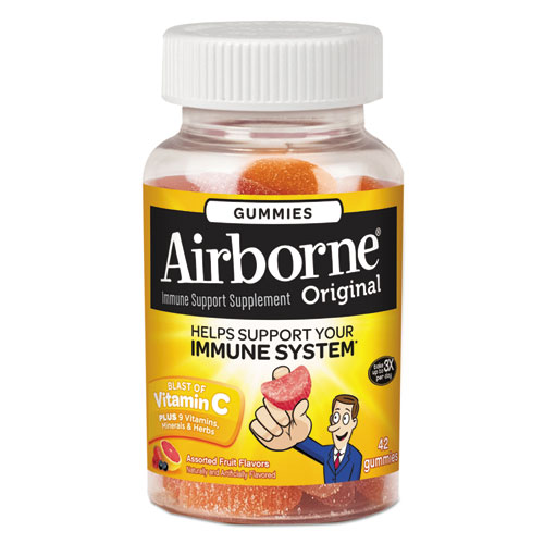 Airborne® Immune Support Gummies, Assorted Fruit Flavors, 42/Bottle