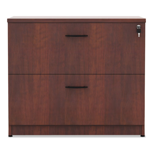 Alera Valencia Series Lateral File, 2 Legal/Letter-Size File Drawers, Medium Cherry, 34" x 22.75" x 29.5"