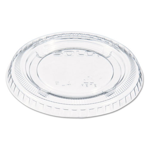 Image of Dart® Portion/Souffle Cup Lids, Fits 3.25 Oz To 9 Oz Cups, Clear, 125/Pack, 20 Packs/Carton