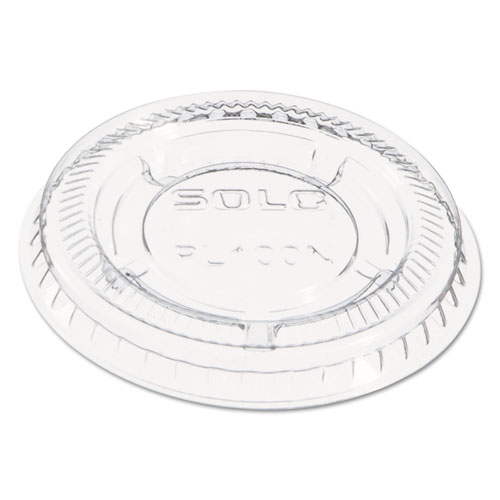 Image of Dart® Portion/Souffle Cup Lids, Fits 0.5 Oz To 1 Oz Cups, Pet, Clear, 125 Pack, 20 Packs/Carton